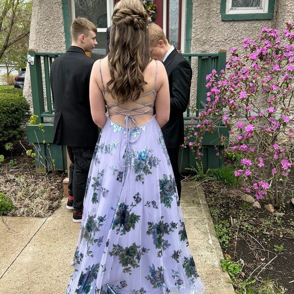 Prom dress size 7 purple iridescent - Picture 1 of 4